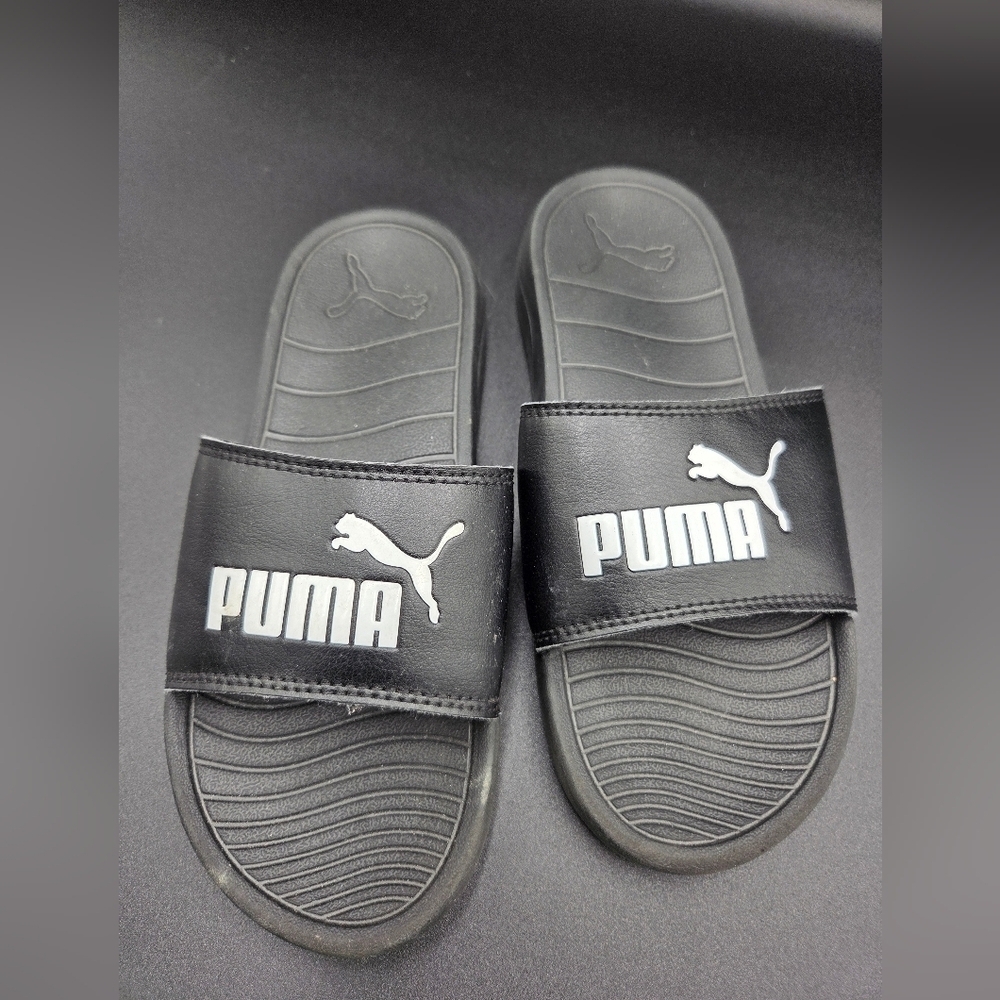 KIDS PUMA COOL CAT DRIP BX PS SLIDES BLACK/WHITE SIZE 3C